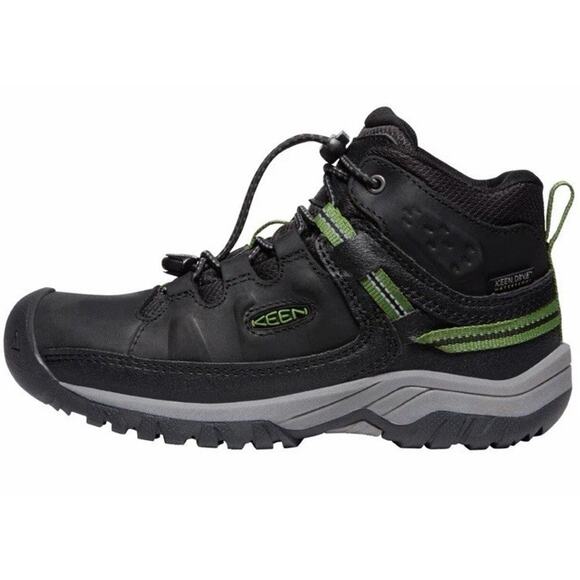 KEEN Other - Keen Targhee Mid Waterproof Hiking Shoes Black Green Kids Size 1 NIB NEW $80